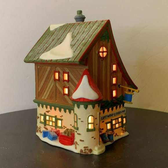 Dept 56 Gift Wrap & Ribbons - North Pole Village Christmas Building - 1996 - Picture 4 of 12